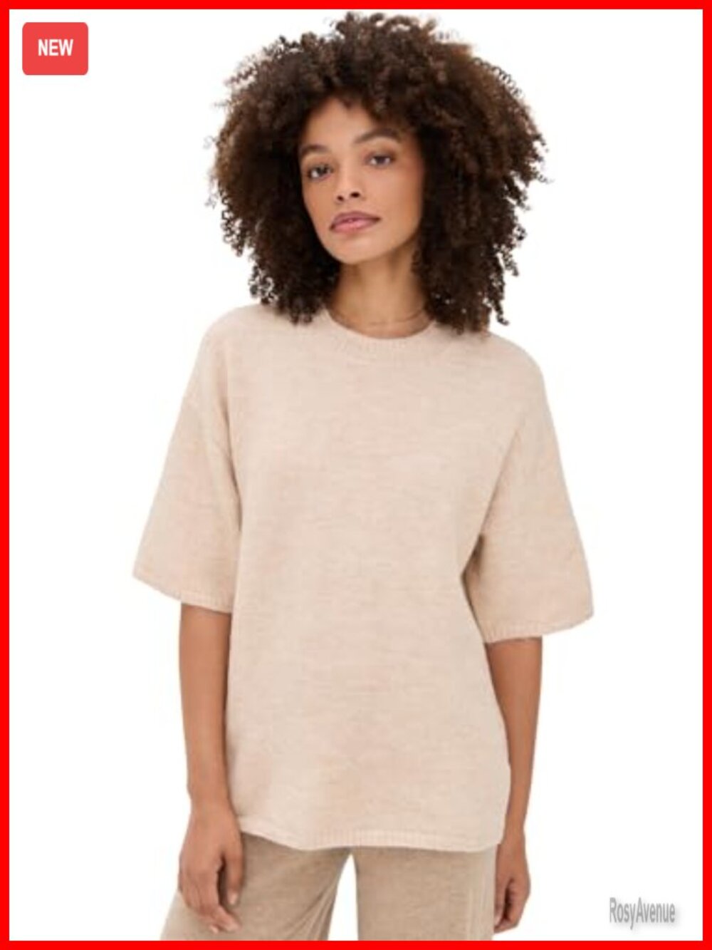 Free People Margot Sweater Tee Crew Neck Short Sleeve Cable Knit Pullover